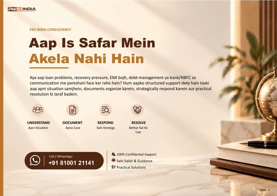 Cover of the PKS India Consultancy Hinglish brochure
